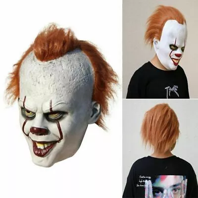 Stephen King's It Mask Pennywise Clown Mask Halloween Cosplay Scary Joker Mask • $32.99