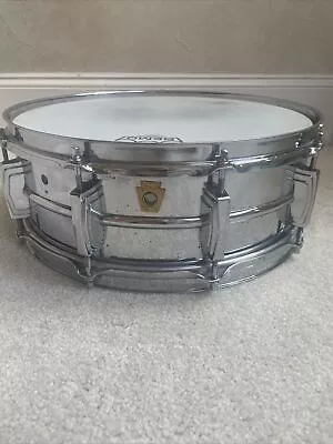 60s 1964 Keystone Badge Ludwig 14” X 5” Supraphonic Snare Drum - Canopus Wires • $389.95