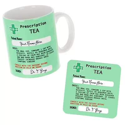 £12.99 • Buy Prescription Mug Personalised Coffee Mug Tea Cup Hot Chocolate Funny Doctor Gift