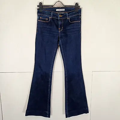 J Brand Womens Jeans Blue Waist 28 Size UK 10 Love Story Flare Low Rise Leg 32 • £35