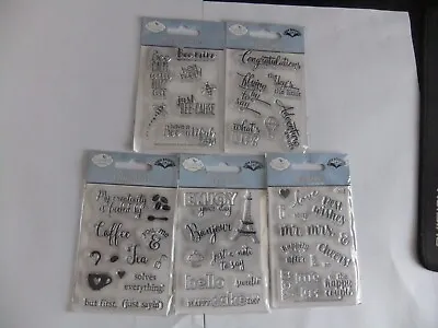 5 X Elizabeth Craft Designs- Clear Acrylic Stamp Sets  - C21.75 • £11.99