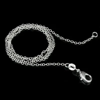 925 Silver Plated Figaro Wave Snake Beads Chain Women Men Necklace 16''-30'' • $0.98