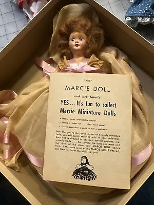 Vintage 1947 Marcie Doll #806 Carmen Moving Arms Painted Blue Eyes W Box & Book • $35