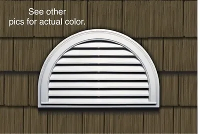 Ivory 34”x22” Gable Vent Half-Round Vinyl J-Block Accessory Trim HRDGV BD Siding • $84.99