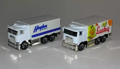 2 Hots Wheels HIGHWAY HAULERS / HUGHES & LUCKY MARKETS (Excellent Condition) • $11.99