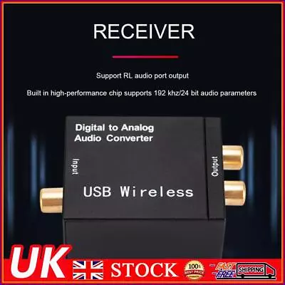 192KHz DAC Converter With Optical Cable 1m For TV Home Cinema • £6.69