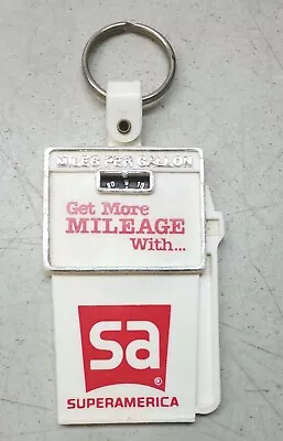 SuperAmerica Vintage Gas Pump Fuel Mileage Economy Calculator Keychain SA MPG • $20.24
