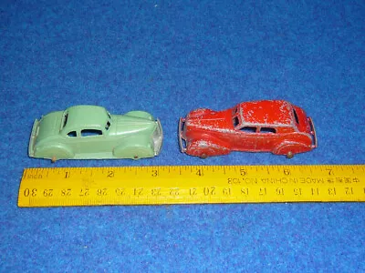 Lot Of 2 TOOTSIETOY 1947 Coupes LaSALLE & #231 CHEVY 5 Window DIECAST Steel Car • $14.95