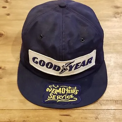 Vintage Goodyear Hat Cap Snapback K-Products 40 Years Service Trucker Patch • $20.26