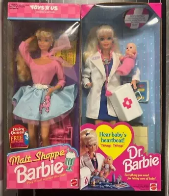 Dr Barbie Doll Hear Baby's  Mattel 11160 NIB  Malt Shoppe Barbie 4581 Lot Of 2 • $37.50