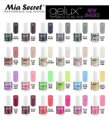 Mia Secret Gelux Nail Polish 0.5 Oz UV GEL-SOAK OFF GEL POLISH - 2018 • $12.50