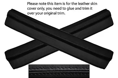 Black Stitch 2x Door Sill Plate Leather Skin Covers Fits Mazda Rx7 Fd3s 92-02 • $112.18