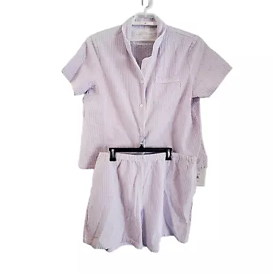 The Vermont Country Store Pajamas Womens XLP XL Petite Striped Seersucker Shorts • $29.97