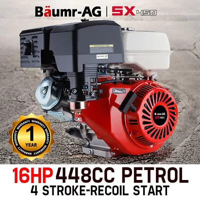 BAUMR-AG 16HP Petrol Engine OHV Stationary Motor 4-Stroke Horizontal Shaft • $448