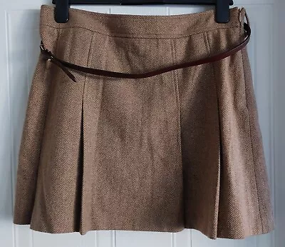 Burberry Skirt With Leather Belt Size 10  • £25