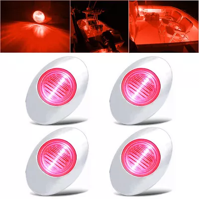 4pcs Red LED Marine RV Boat Yacht Courtesy Light Deck Cabin Walkway Stair Lights • $13.95