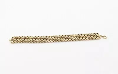 Thick 9K Solid Rose Gold Rolo 4 Strand Bracelet 17mm Wide Vintage 6” 22.7 Grams • $950