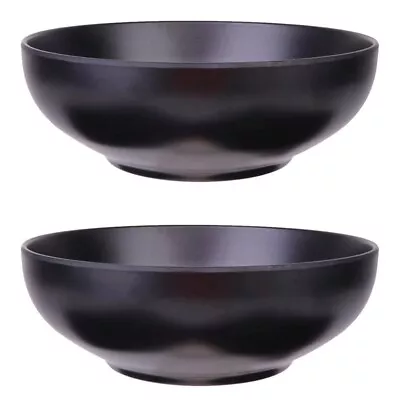 2Pcs Japanese  Ramen Bowls Stylish Food Container Black Noodle Bowls Black3497 • £21.41