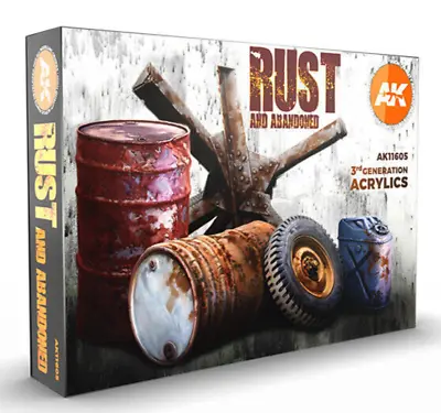 AK Interactive MODEL PAINT 3G RUST Abandoned Set AK-11605 • $23.99