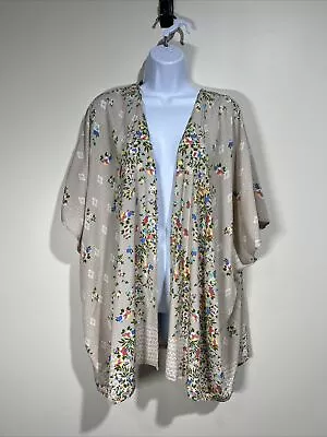 Matilda Jane Family Time Floral Kimono Womens XS/S Cream Boho Rayon NWT NEW • $65.74