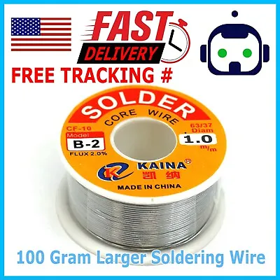 $6.99 • Buy 63/37 Rosin Core Solder 0.6mm Diameter Soldering Flux Wire 100g 65ft