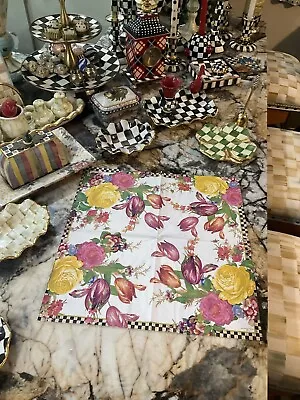 MacKenzie-Childs WHITE FLOWER MARKET Dinner 1 Napkin Paper For Decoupage. • $3