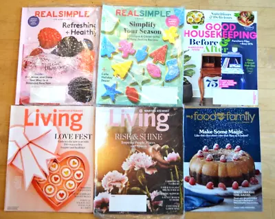 6 Lot Martha Stewart Living Real Simple Good Housekeeping Magazine Issues Recipe • $10.99