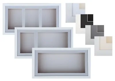 £30.99 • Buy 3D Box 15 X8  White Deep Wood Picture Photo Cast Craft Music Memorabilia Frame *