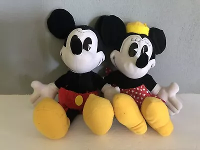 Vintage Mickey Minnie Mouse Plush Set Lot Disneyland Walt Disney World Doll  • $21.99