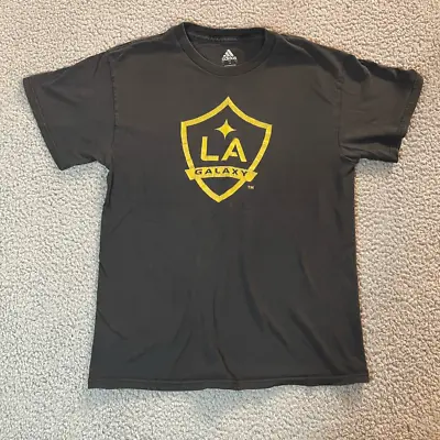 Adidas LA Galaxy Men’s T Shirt Short Sleeve Soccer MLS Black Small • $0.99