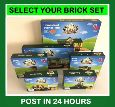 $7.90 • Buy Woolworths Bricks Farm Homestead/Shed/Truck/Tractor/Quad Bike/Animal Set ~Choose