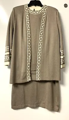 Mita Tan 3 Piece Sweater Shell Skirt Size 8 Taupe - Very Nice • $24.37