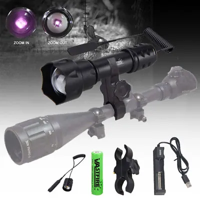 £24.99 • Buy IR 10W 850nm Torch Night Vision Infrared Light Hunting LED Zoomable Flashlight
