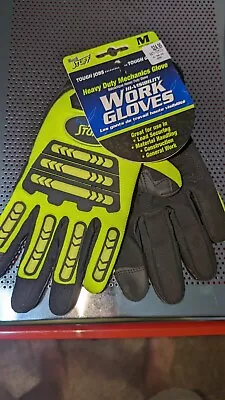 Truck Stuff Split Leather   Hi-Visibility Deluxe Mechanics  Work Gloves SIZE M • $8.95