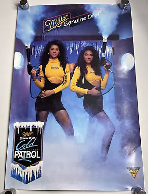 MILLER GENUINE DRAFT - COLD PATROL 30  X 20  POSTER Vintage Beer Model Sexy • $17.07