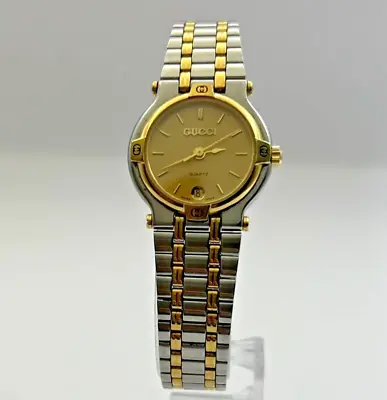 [Near Mint] Auth GUCCI 9000L WHITE SILVER DATE VINTAGE SWISS MADE WATCH From JPN • $139.99