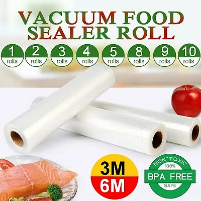 Vacuum Sealer Rolls 28cm Cryovac Food Storage Vacuum Seal Roll Heat Commercial • $39.49