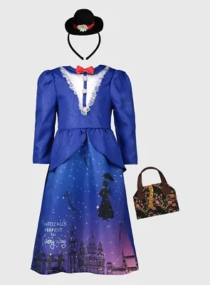Bnwt World Book Day Mary Poppins Dress Up Costume Age 7-8 Years. Rrp £17 • £14.99