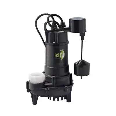 ECO FLO Submersible Sump Pump 3/4-HP W/ Vertical Switch Cast Iron Non-Clogging • $145.16