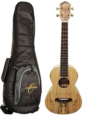 Oscar Schmidt Tenor Ukulele Spalted Maple Gigbag Satin Finish OU8TK • $180.49