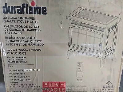 Duraflame Electric Infrared Quartz Fireplace Stove With 3D Flame Effect(M151) • $199