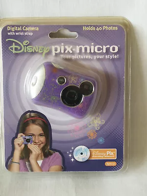 Disney Pix Micro Digital Camera Tinker Bell With Wrist Strap 40 Photos Purple • $14.99