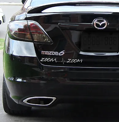 2 X Zoom Zoom Heartbeat Sticker Car Decal Mazda Mazdaspeed 3 6 Protege Miata RX8 • $4.49