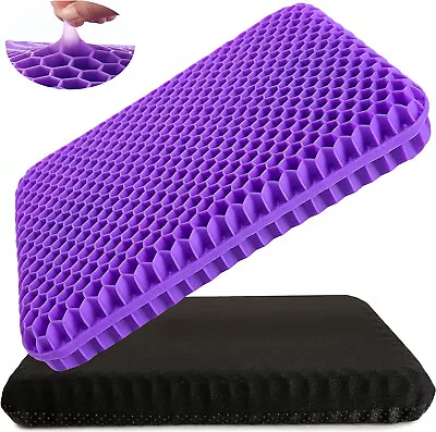 Orthopaedic Gel Seat Cushion Extra Thicken For Long Sitting Office Car Chair • £10.99