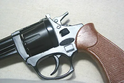 Cap Gun Revolver Black Die Cast Pistol Break Away 8 Shot • $25.99