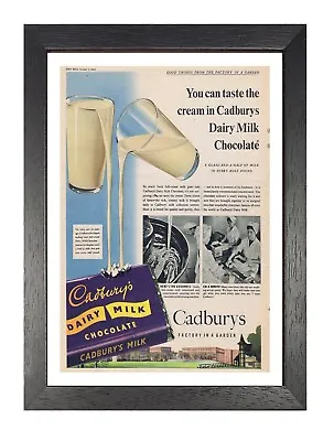 Cadbury Garden Vintage Advert Print Retro Picture Dairy Milk Chocolate Poster  • £4.99