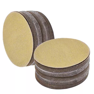 NO-Hole Sand Paper 5 Inch Hook Loop Pads Sanding Disc Flocking 80 Grit 100 Pack • $14.79