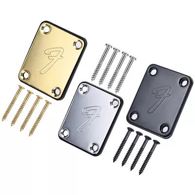 Electric/Jazz/Bass Guitar Neck Plate W/ Screw For Fender Stratocaster Telecaster • $8.90