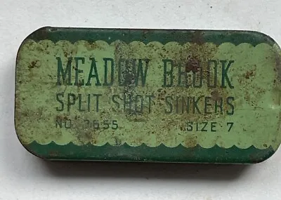 Vintage Meadow Brook Sinkers Ideal Split Shot Tin • $1