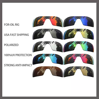 $9.98 • Buy Replacement Polarized Lenses For-Oakley Oil Rig Sunglasses Anti Scratch